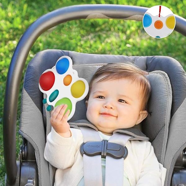Barnens Silikon Dimple Busy Board Leksak för 0-3 år, Babysensoriska Leksaker