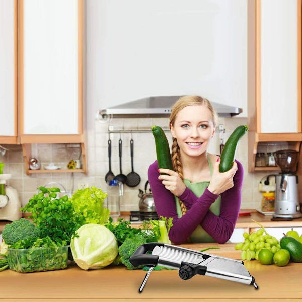 Justerbar Slicer Manuell Rostfritt Stål Blad Grönsaker Potatis*