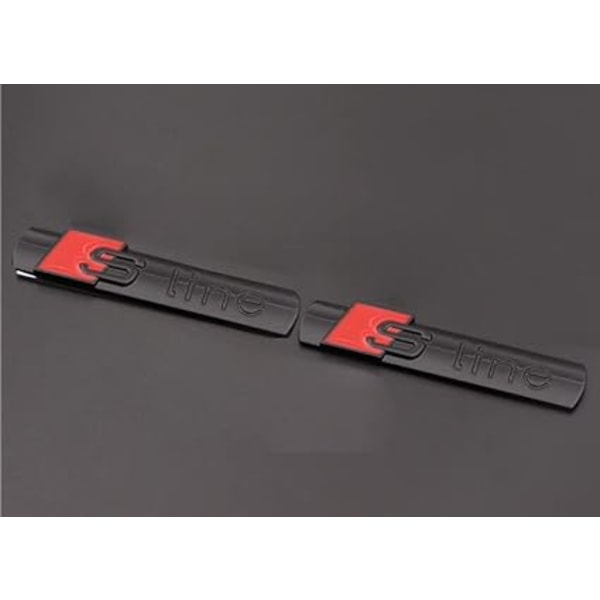 (Musta) 4 kpl S-logon linjan tunnus, 3D-logon metallitarra, auton ulko