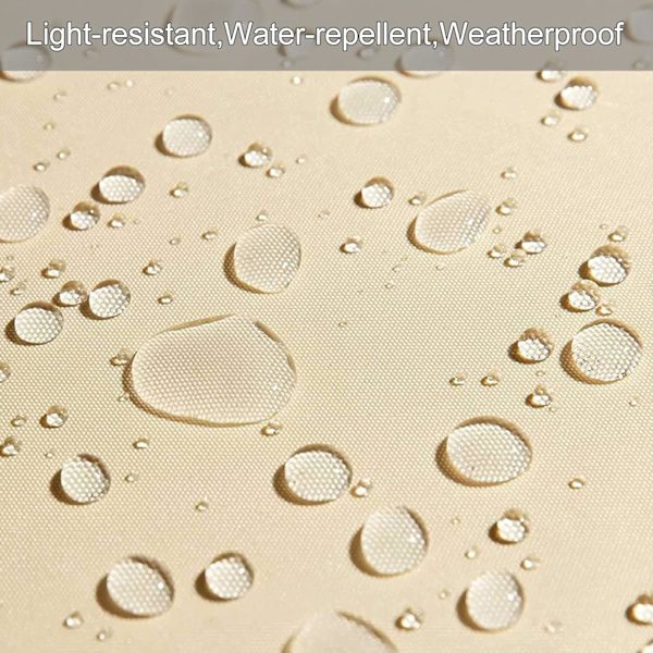 2x3 m solsegel Beige rektangulär utomhus trädgård markis anti-UV