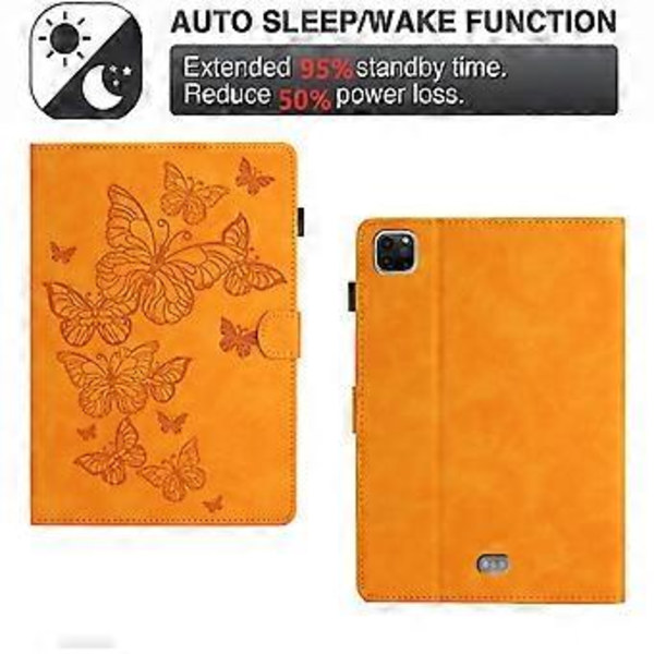 Präglad Läderfodral för iPad Pro 11 2024 (Gul)
