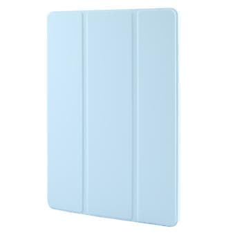 Tri-fold lærtablettveske for Samsung Galaxy Tab A9+ (Himmelblå)