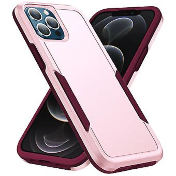 PC + TPU Stötskyddande Skal för iPhone 13 Pro (Rosa)