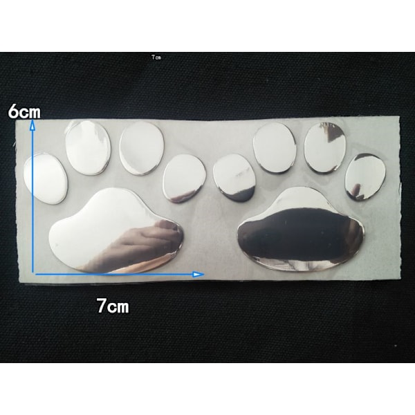 4 sæt Universal Pvc Hundepot Aftryk Mærkat Bil Emblem Dekal