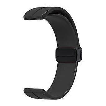 Kompatibel med Keep B4 / Huawei Watch Fit Mini 16mm silikone rem udskiftning urrem, sort foldespænde (sort)