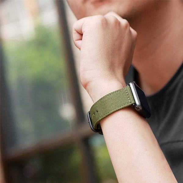20mm Universal Ballistisk Klockarmband, Nylon Canvas Vävd Loop Ersättning Armband Armband Spänne