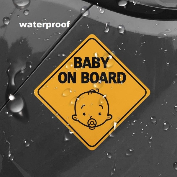 9 st. Baby on Board-dekaler i vinyl \"Baby on Board\" med små fötter