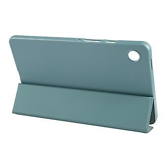 Tri-fold lærtablettveske for Samsung Galaxy Tab A9 (Mørkegrønn)