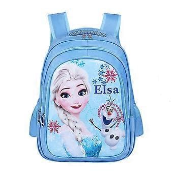 Frozen Elsa Print Børn Piger Rygsæk Skoletaske (Blå)