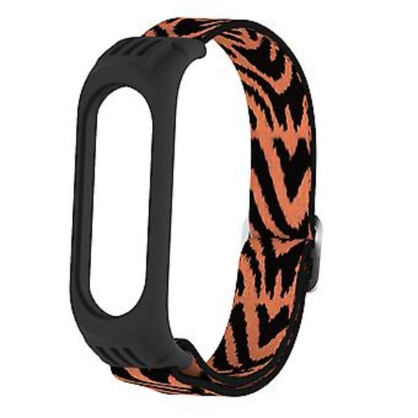 Til Xiaomi Mi Band 3 / 4 / 5 Twill 8-formet Spænde Urrem (Blomst Leopard)