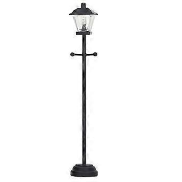 Dockskåpsgatlykta i skala 1/12 LED Miniatyr Dockskåpsgatlykta för Dekoration Svart