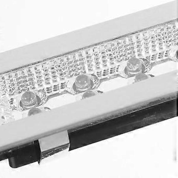 Rektangulära LED-lampor för köksfläkt, ersättningslampa med dubbla rader LED-ljus kallt ljus rektangulär fläktkåpa rök lampa 12V LED-ljus