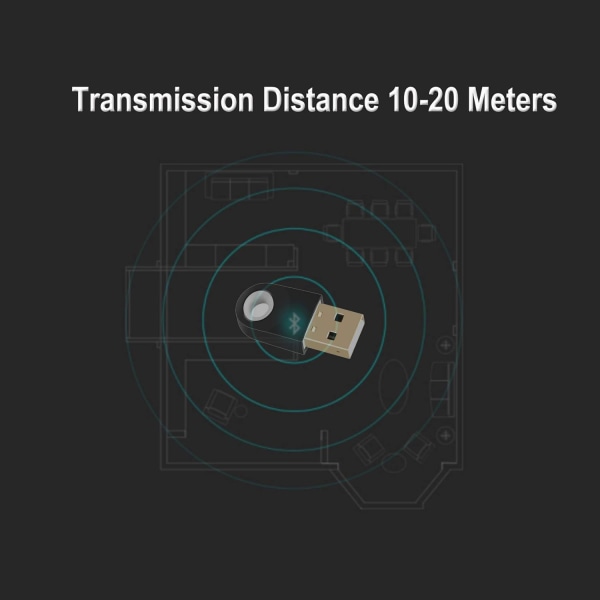 USB Bluetooth 5.0-adapter, USB Bluetooth-dongle trådløs, til pc,