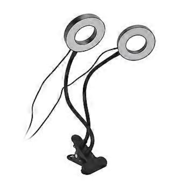 LED Växtlampa Dubbelände 360 Justerbar USB-driven Inomhus Gooseneck Växtlampa för Växthus Kontor
