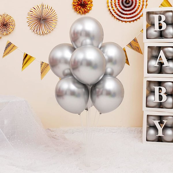 50 balloner krom balloner i metallisk glans tykke latexballoner