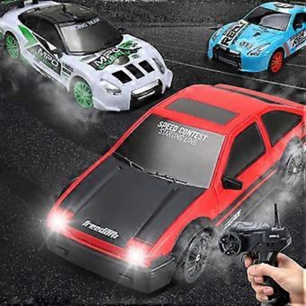 2.4GHz RC Driftaus, 1:24 Kauko-ohjattava Nopea Kilpa-Driftausauto UK (Punainen)