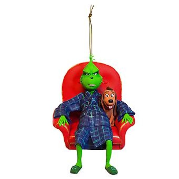 Julepynt med Grinch - Festlig juletrærhengende anheng i akryl 2D - Festivaldekorasjon (D)