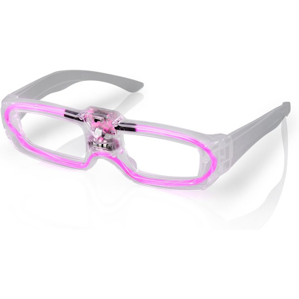 Lydaktiverte rosa LED-lyspartybriller