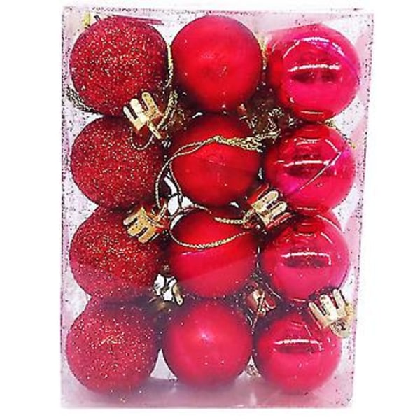Julgranspynt - Hängande bolldekorationer till julgranen (röd)