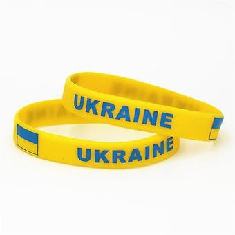 Ukraine Nationalflag Silikonearmbånd Høj-kvalitets Elastisk Armbånd