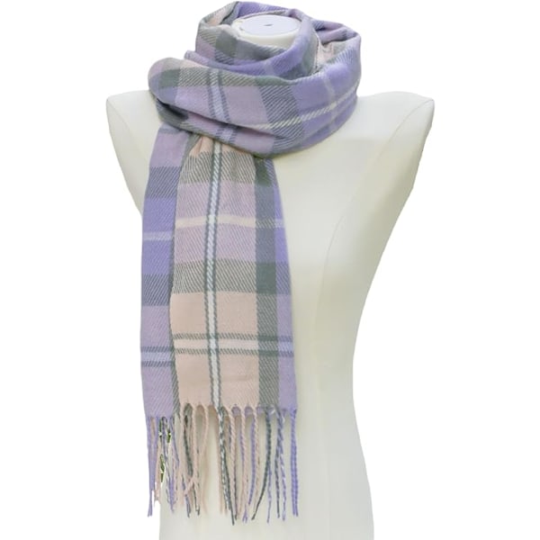 Dam Scarf Lång Sjal Vinter Tjock Varm Stickad Stor Rutig Scarf
