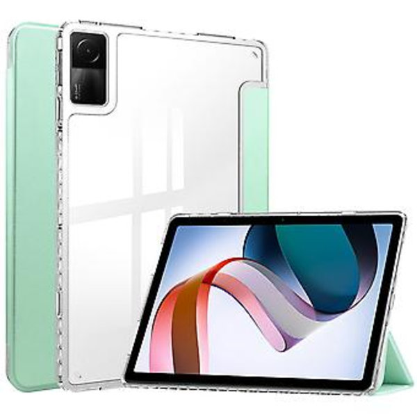 Læder Smart Tablet Etui Til Xiaomi Redmi Pad 10.6 (Mint Grøn)