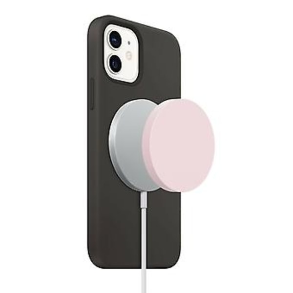 Til iPhone 12 12 Pro Max Magsafe Magnetisk Trådløs Oplader Beskyttelsesetui Cover (Pink)