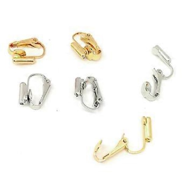 10 st Örhängeomvandlare - Gör Alla Piercade Örhängen Till Klämmor (Guld)