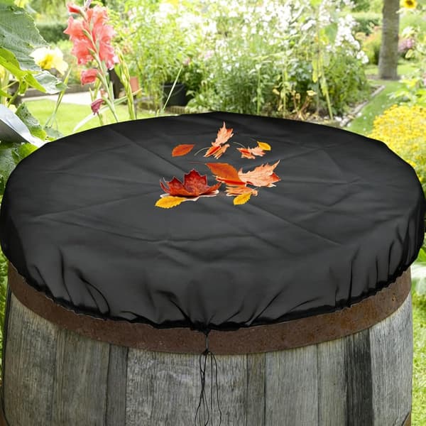 Set med 3 skyddsnät för utomhusvattenuppsamlingshinkar, 95 cm, lövsäkra hinkskyddsnät