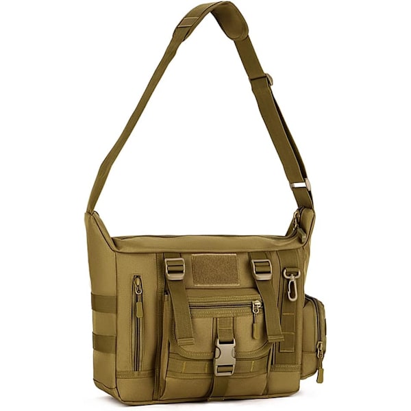 Taktisk Skuldertaske Brun Militær Crossbody Taske Sling Taske