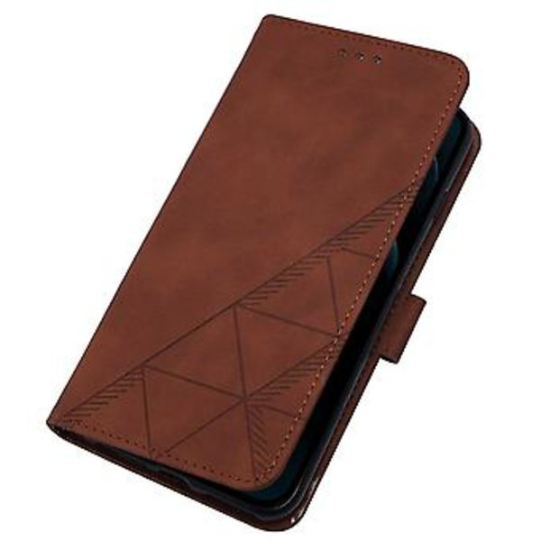 Crossbody-fodral med präglad design för iPhone 12 Pro Max (Brun)