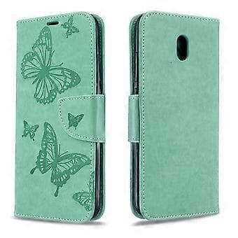 Imprint Fjäril Läder Plånboksfodral med Stativ för Xiaomi Redmi 8A