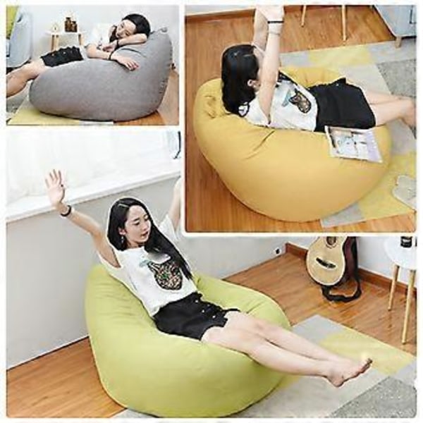 Uusi Täyttämätön Suuri Säkkituoli Sohvan Päällinen Sisätiloihin Lepotuoli Aikuisille Lapsille Lazy Lounger 50% Tarjous (XL Ruskea)