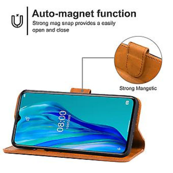 Læderetui til Ulefone Note 12 (Brun)