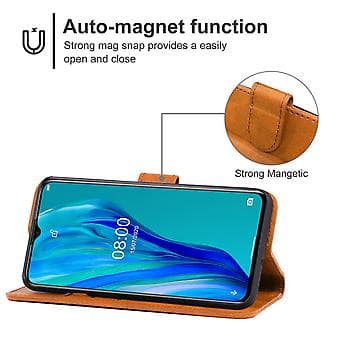 Nahkainen kotelo Ulefone Note 12:lle (Ruskea)