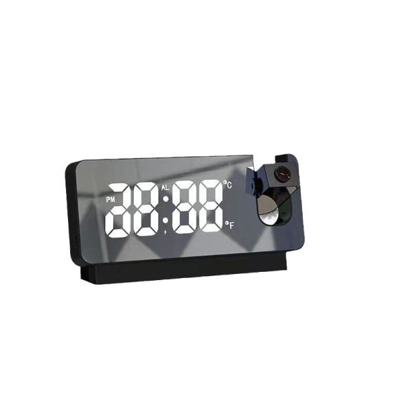 Black projection alarm clock, alarm clock+time display, snooze, 1