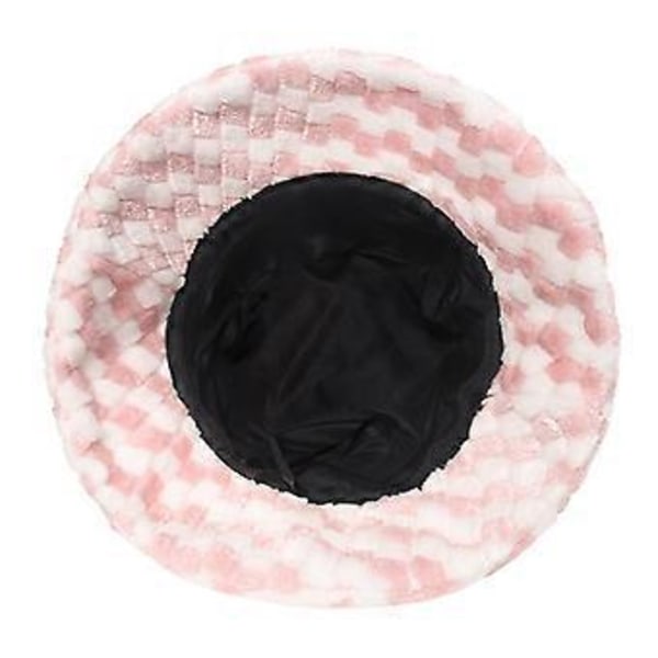 Packbar Fiskehatt Pälsgjord Luddig för Värme Hållande Vinter Bucket Hatt för Unisex Kvinnor Män Utomhus för Skydd Khaki(Khaki)