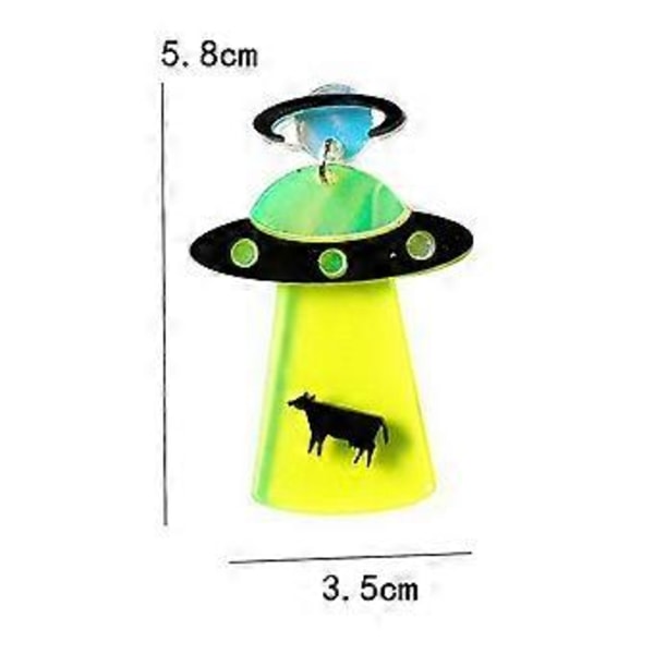 Søde Øreringe Kvinder Dame Øreringe Halloween Øreringe Dråbe Øreringe Ufo Dingle Øreringe