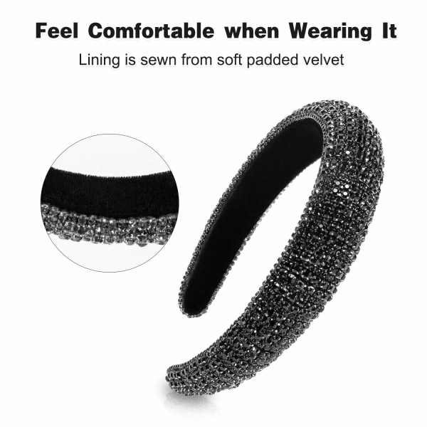 Mote Diamant Hodebånd Glitrende Rhinestone Hodebånd Bling Hai