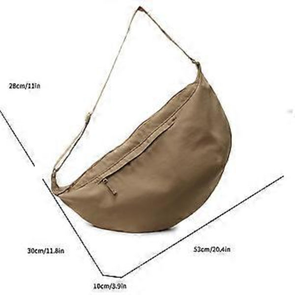 Crescent Väska Liten Sling Crossbody Väska med Halvmåneform Multi Ficka Sling Väska Hobo Väskor Slouchy Dumpling Väskor  Djupblå (Djupblå)