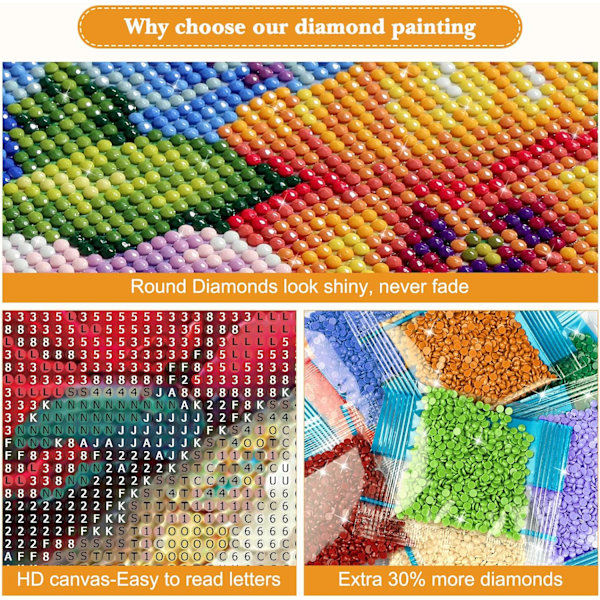 11,8X15,7 tum 5D Diamantmålning Katt Diamantkonst Kits Vuxna Ro