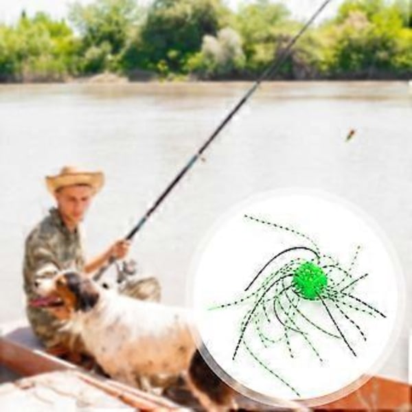 Mjuka fiskedrag i form av tärningar med kjol av gummi, verklighetstrogna morrhår för öring- och basfiske (självlysande)