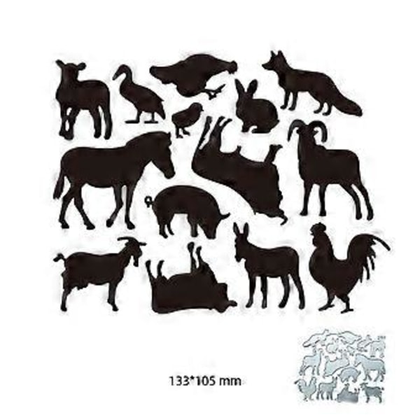 Dyr Metal Skæreforme Stencil DIY Scrapbooking Album Papir Kort Skabelon Form Prægning Håndværk Dekoration