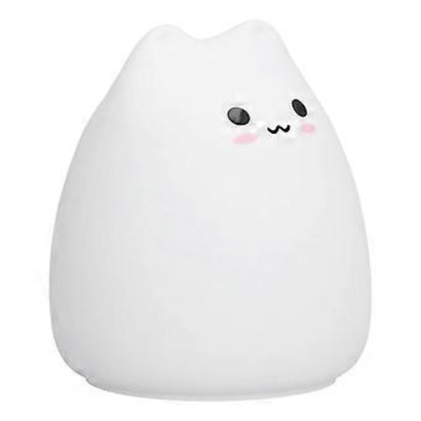 LED-lampa i form av en katt med 7 färger, silikon nattlampa för hem, sovrum och barnrum