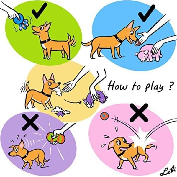 4-pack 2,4\" pipande latex valp hund leksak boll sport bollar set