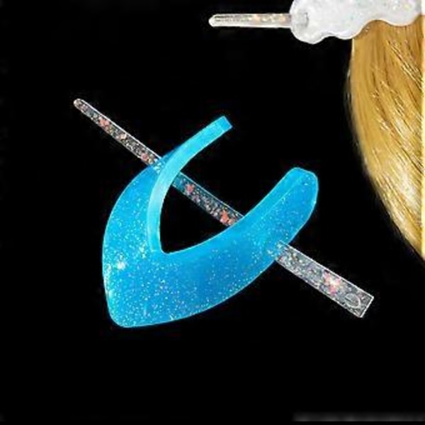 Hårspenneform i resin for kvinner og jenter, hårnål silikonform, hodeplagg hårnål dekorativ støpeform, hodeplaggklemme