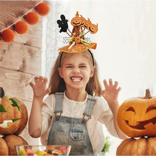 2 kpl Noita Kurpitsa Hattu Päännauhat Halloween Noita Hattu Hiukset Asuste