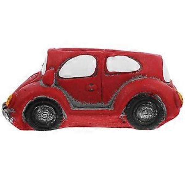 Luova Retro Auto Mehikasvit Kasvit Kukkaruukku Mikro Maisema Istutusruukut Puutarhanhoito Bonsai Pöytälahja (Punainen)