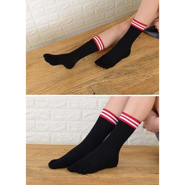 4 PairsWomen's Finger Socks Cotton Sports Separated Toe Socks,