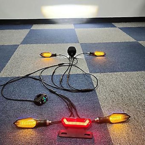För Bbs01 Bbs02 Elcykel 24v/36v/48v Strålkastare Fram Bak Blinkers Bromsljus Ebike